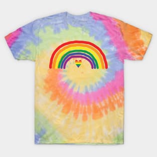 Rainbow and Heart Color like Pride Flag T-Shirt